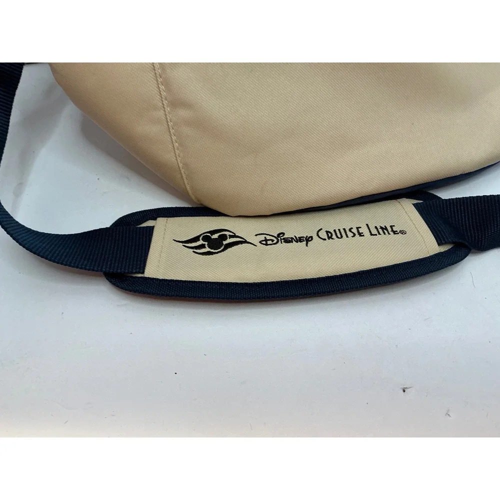 Disney Insulated Cooler Bag Tan Navy Orange Shoulder Strap Large Picnic Tote